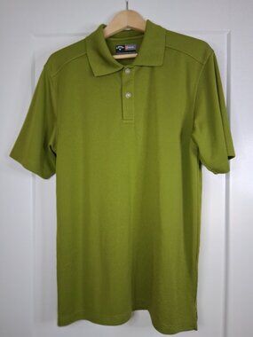 Callaway Golf Polo Shirt Men XL Green Opti Dri Performance Short Sleeve